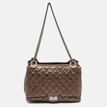 Chanel | Chanel Metallic Bronze Quilted Leather Classic Flap Shopping Tote