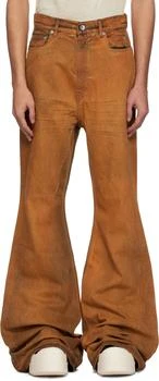Rick Owens | Orange Hollywood Bolan Bootcut Jeans