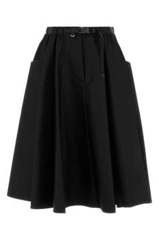 Prada | Prada Belted Pleated Skirt