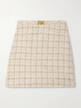 Versace | Cotton-blend Tweed Mini Skirt - Beige - IT36