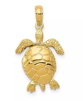 Macy's Turtle Pendant in 14k Yellow Gold