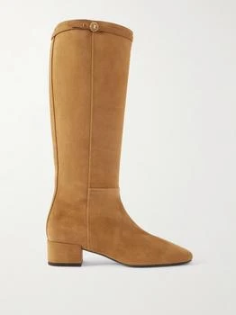 Tod's | Embellished Suede Knee Boots - Tan - IT40.5