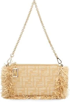 Fendi | Fendi FF Jacquard Fringed Baguette Pouch