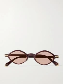 Signature Round-frame Acetate Sunglasses
