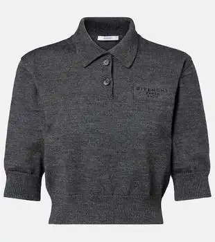 Givenchy | Cropped wool and alpaca polo sweater