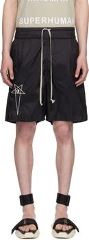 Rick Owens | Black Champion Edition Taffeta Shorts