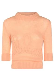 Chloé | Chloé Elbow-Sleeved Logo Sweater