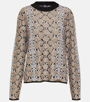 Balmain | Snake-effect jacquard sweater
