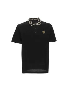 Versace | Versace Greca Short-Sleeved Straight Hem Polo Shirt