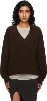Rick Owens | Brown Concordians Tommy V-Neck Sweater