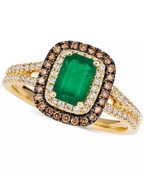 Le Vian | Costa Smeralda Emerald (3/4 ct. t.w.) 
Diamond (3/8 ct. t.w.) Halo Ring in 14k Gold