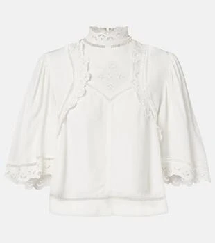 Isabel Marant | Frany broderie anglaise crêpe top