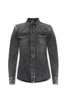 Dolce & Gabbana | Dolce & Gabbana Distressed Denim Button-Up Shirt