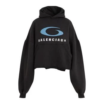 Balenciaga | Balenciaga Loop Sports Icon Destroyed Cropped Hoodie