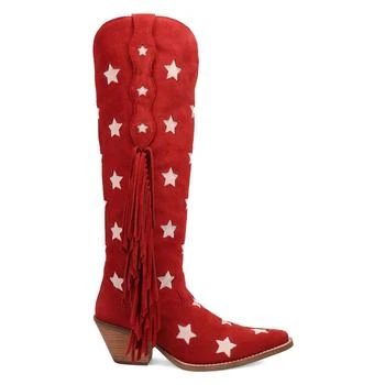 Super Star Fringe Tooled Inlay Snip Toe Cowboy Boots
