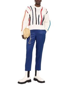 Salvatore Ferragamo | Straight Leg Silk Trousers In Blue