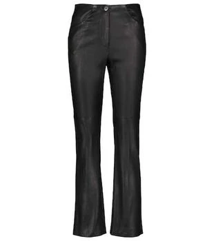 Brunello Cucinelli | High-rise leather bootcut pants