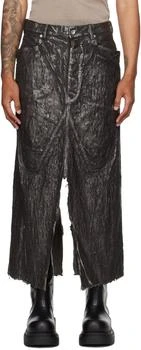 Rick Owens | Bronze Concordians Long Slivered Denim Skirt
