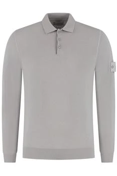 Stone Island | Stone Island Logo Patch Knitted Polo Shirt