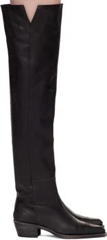 Khaite | Black Clive Over-the-Knee Flat Tall Boots