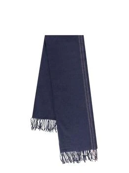 Brunello Cucinelli | Brunello Cucinelli Striped Fringed Edge Scarf