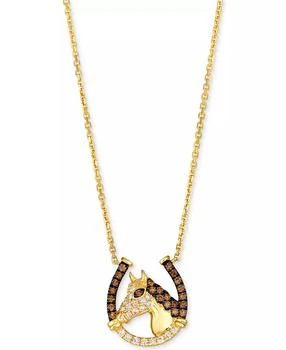 Le Vian | Chocolate 
Nude Diamond Horseshoe 19" Pendant Necklace (1/3 ct. t.w.) in 14k Gold