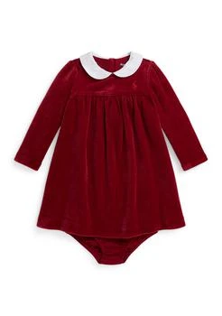 Baby Girls Velour Dress & Bloomer