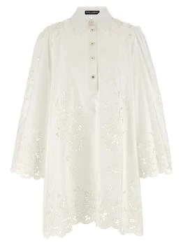 Dolce
Gabbana | Dolce
Gabbana Cut-Out Embroidered Poplin Shirt Dress