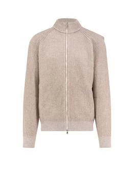 Brunello Cucinelli | Brunello Cucinelli High Neck Zip-Up Cardigan
