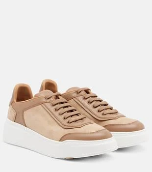 Max Mara | Maxisuede leather-trimmed sneakers