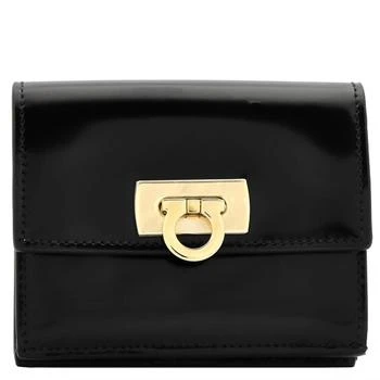 Salvatore Ferragamo | Women's Clasp Wanda French Folding Wallet In Black