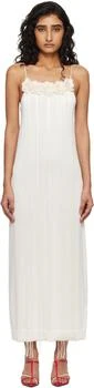 Jil Sander | Off-White Cotton Double Spaghetti Straps Maxi Dress