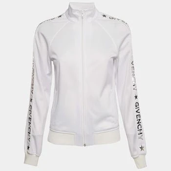 Givenchy | Givenchy White Logo Detail Jersey Zip-Up Jacket S