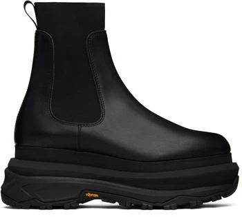 Sacai | Black Leather Chelsea Boots