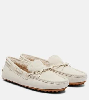 Tod's | Gommino shearling-lined suede boat shoes
