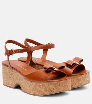 Salvatore Ferragamo | Selna leather wedge sandals
