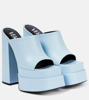 Versace | Leather platform mules