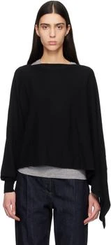 Jil Sander | Black Cape One Sleeve Sweater