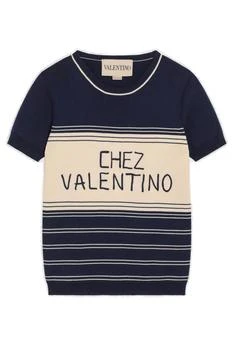 Valentino | Valentino Stripe Detailed Crewneck Top