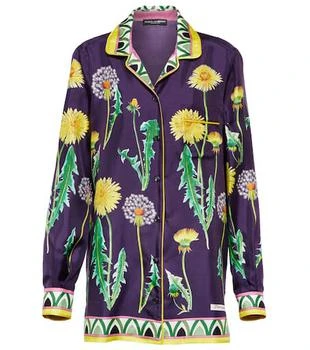 Dolce & Gabbana | Printed oversized silk twill shirt