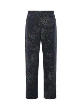 Fendi | Fendi Straight-Leg Jacquard Long Jeans