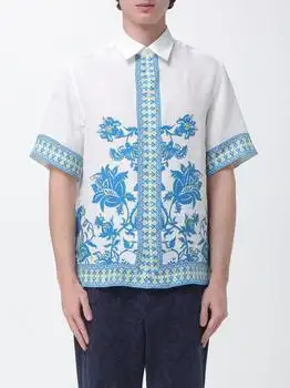 ETRO | Etro Linen Shirt with Floral Motif