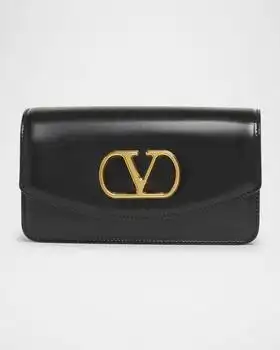 Valentino | Vain Small VLOGO Leather Clutch Bag