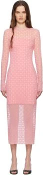 Givenchy | Pink Monogram 72 Tulle Midi Dress