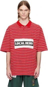 Red Oversized Panelled Polo