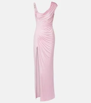 Versace | Draped one-shoulder ruched gown