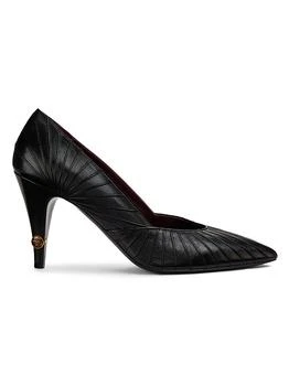 Versace | 90MM Seamed Leather Pumps