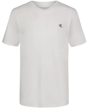 Calvin Klein Calvin Klein Boys' Short Sleeve Solid V-Neck T-Shirt, Soft, Comfortable, Relaxed Fit