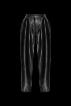 Balmain | Balmain High-Waisted Faux Leather Trousers