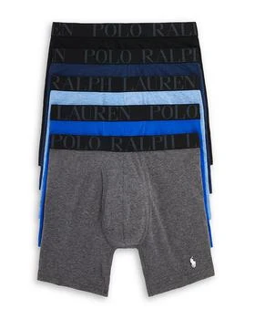 Ralph Lauren Stretch Logo Waistband Classic Fit Boxer Briefs, Pack of 5